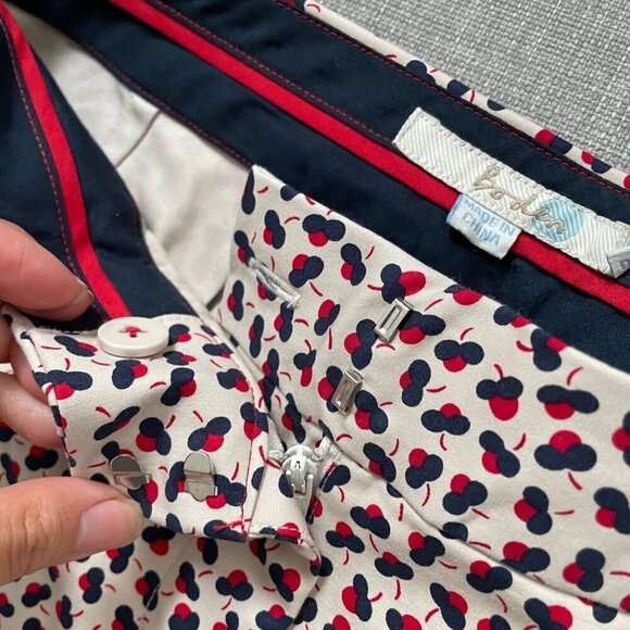 Boden Multicolor Polka Dot Cropped Career Pants Women's Size 4P Classic Office - Picture 4 of 8